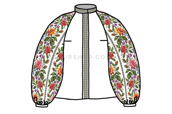 Дизайн (схема для вишивання) сорочки 873-18/09 "Троянди" РС006